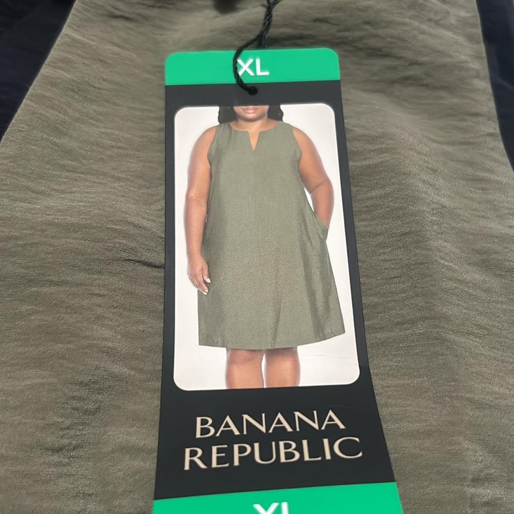 NWT Banana Republic dress women’s green sleeveless size XL